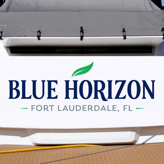 Custom Boat Stern Decal Sticker Sign | Boat Stern Name & Hailing City (Port) Sign