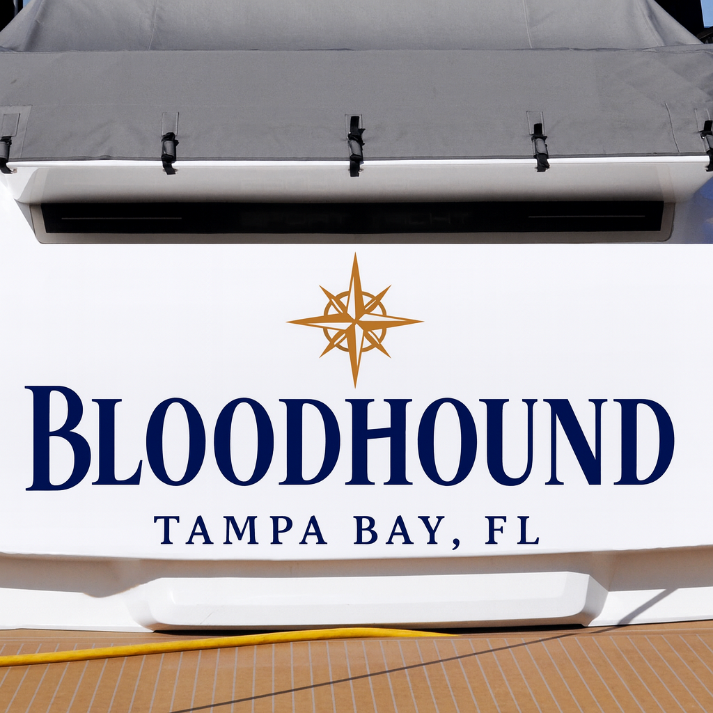 Custom Boat Stern Decal Sticker Sign | Boat Stern Name & Hailing City (Port) Sign