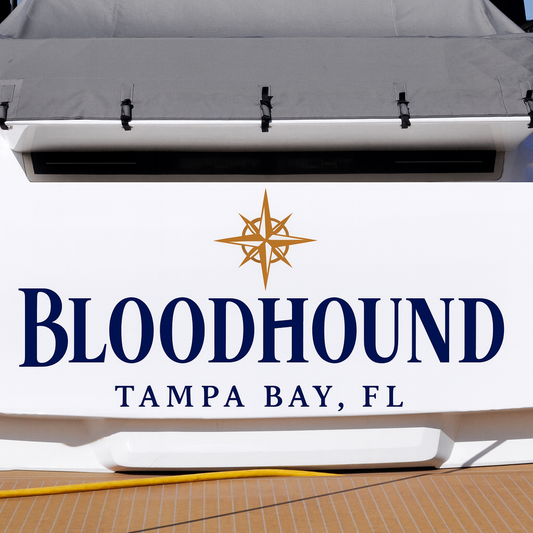 Custom Boat Stern Decal Sticker Sign | Boat Stern Name & Hailing City (Port) Sign