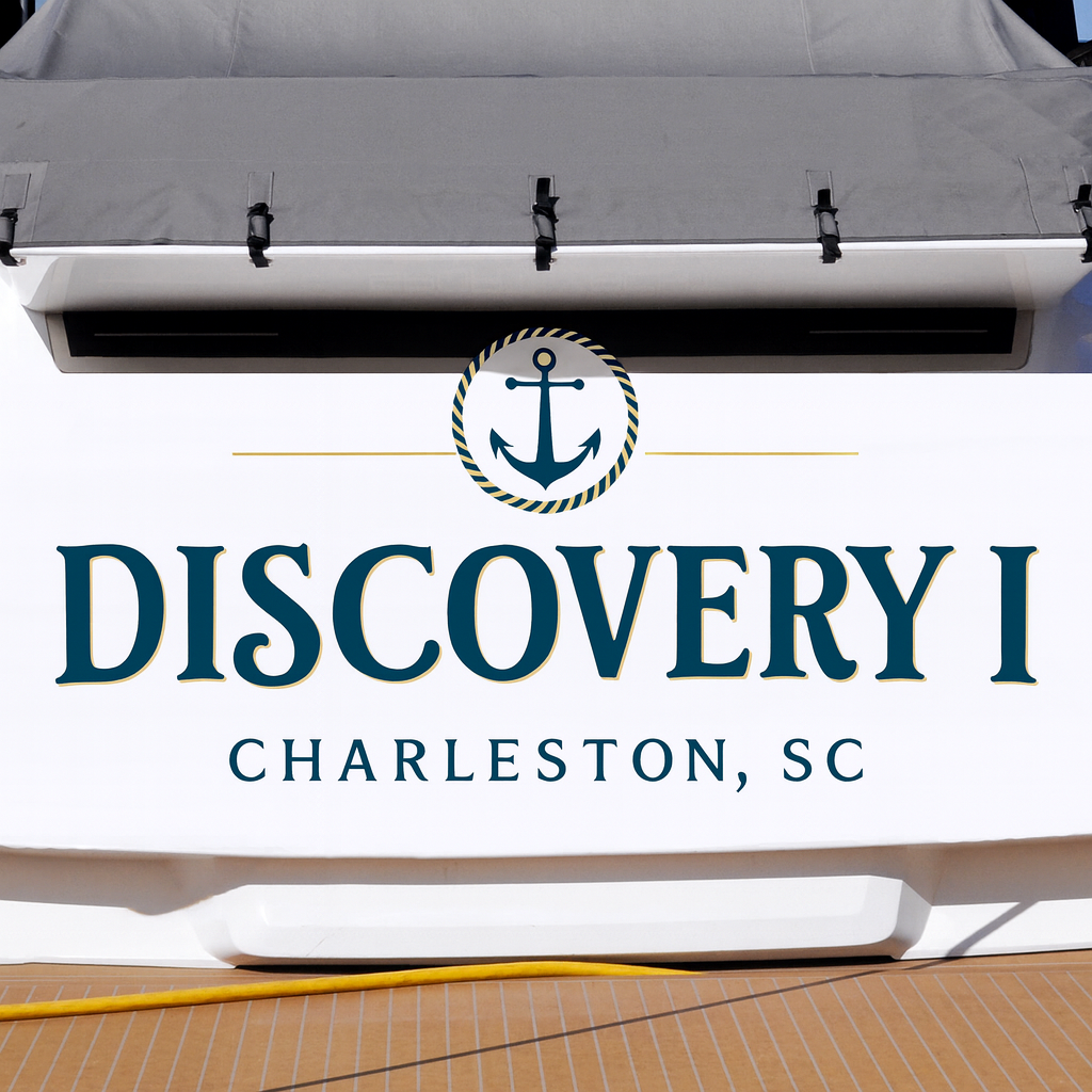 Custom Boat Stern Decal Sticker Sign | Boat Stern Name & Hailing City (Port) Sign