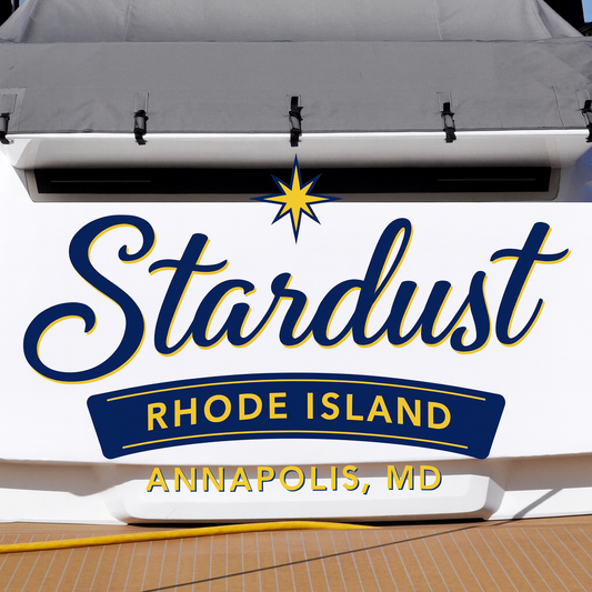 Custom Boat Stern Decal Sticker Sign | Boat Stern Name & Hailing City (Port) Sign