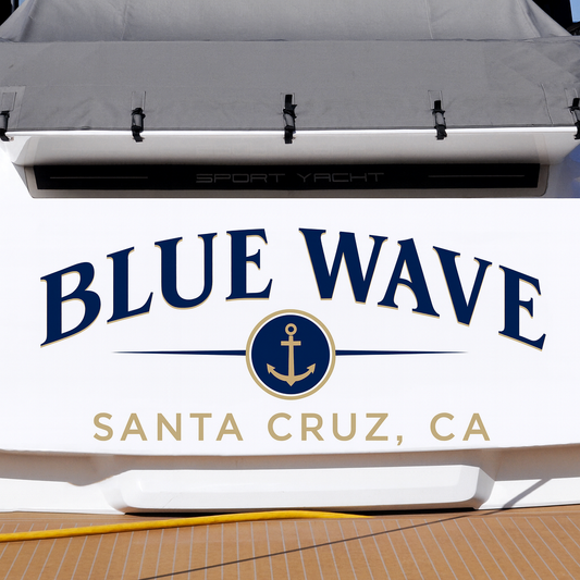 Custom Boat Stern Decal Sticker Sign | Boat Stern Name & Hailing City (Port) Sign