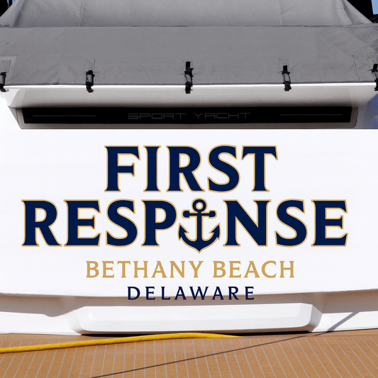Custom Boat Stern Decal Sticker Sign | Boat Stern Name & Hailing City (Port) Sign