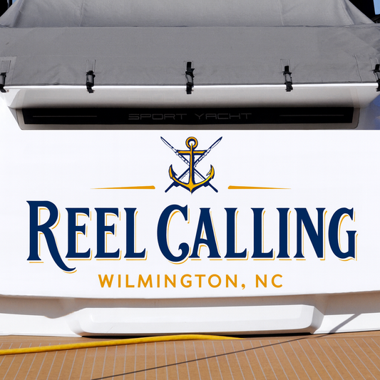Custom Boat Stern Decal Sticker Sign | Boat Stern Name & Hailing City (Port) Sign