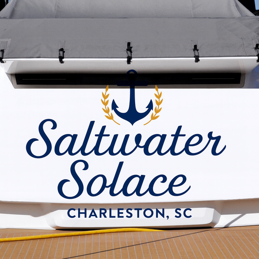 Custom Boat Stern Decal Sticker Sign | Boat Stern Name & Hailing City (Port) Sign