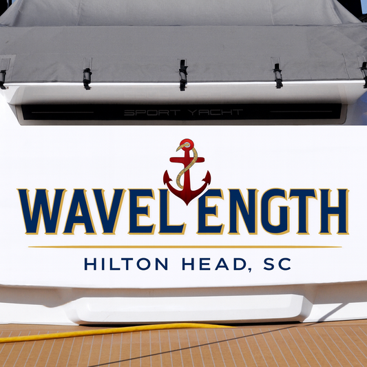 Custom Boat Stern Decal Sticker Sign | Boat Stern Name & Hailing City (Port) Sign