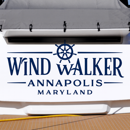 Custom Boat Stern Decal Sticker Sign | Boat Stern Name & Hailing City (Port) Sign