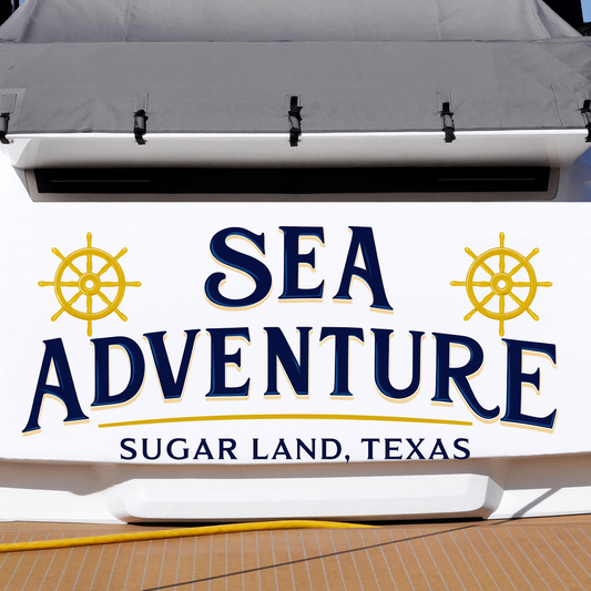 Custom Boat Stern Decal Sticker Sign | Boat Stern Name & Hailing City (Port) Sign