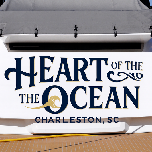 Custom Boat Stern Decal Sticker Sign | Boat Stern Name & Hailing City (Port) Sign