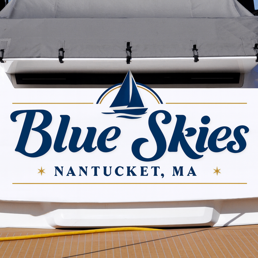 Custom Boat Stern Decal Sticker Sign | Boat Stern Name & Hailing City (Port) Sign