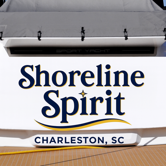 Custom Boat Stern Decal Sticker Sign | Boat Stern Name & Hailing City (Port) Sign