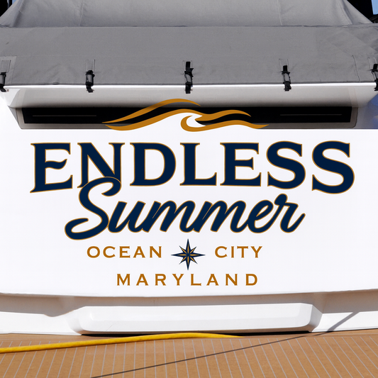 Custom Boat Stern Decal Sticker Sign | Boat Stern Name & Hailing City (Port) Sign