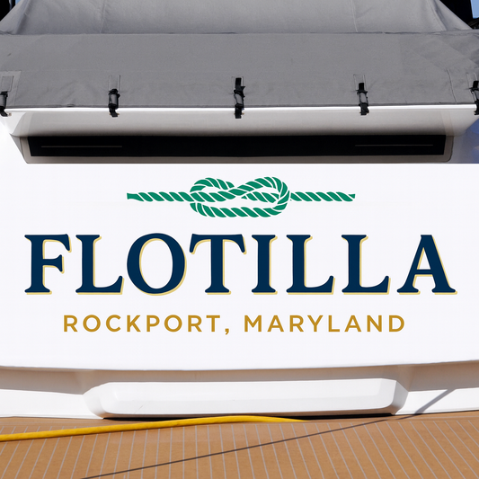 Custom Boat Stern Decal Sticker Sign | Boat Stern Name & Hailing City (Port) Sign