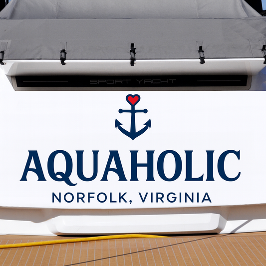 Custom Boat Stern Decal Sticker Sign | Boat Stern Name & Hailing City (Port) Sign