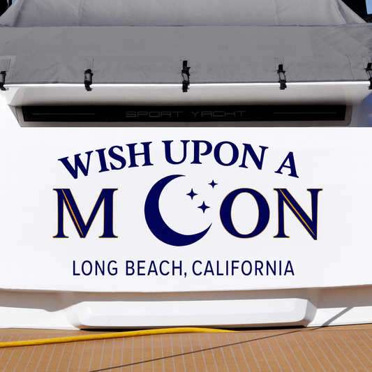 Custom Boat Stern Decal Sticker Sign | Boat Stern Name & Hailing City (Port) Sign