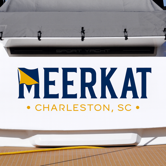 Custom Boat Stern Decal Sticker Sign | Boat Stern Name & Hailing City (Port) Sign