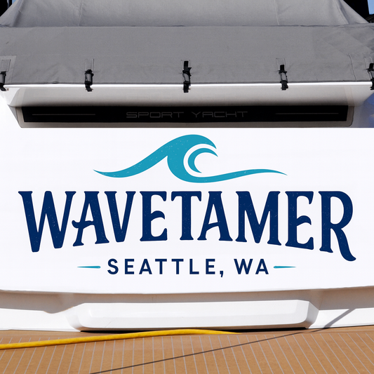 Custom Boat Stern Decal Sticker Sign | Boat Stern Name & Hailing City (Port) Sign