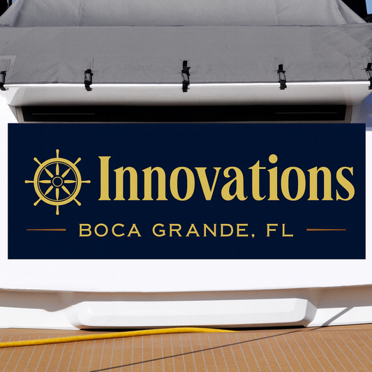 Custom Boat Stern Decal Sticker Sign | Boat Stern Name & Hailing City (Port) Sign