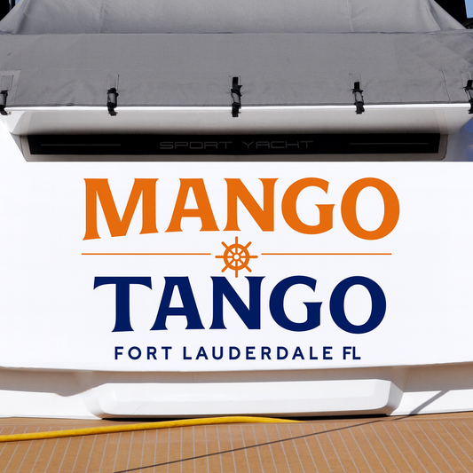 Custom Boat Stern Decal Sticker Sign | Boat Stern Name & Hailing City (Port) Sign