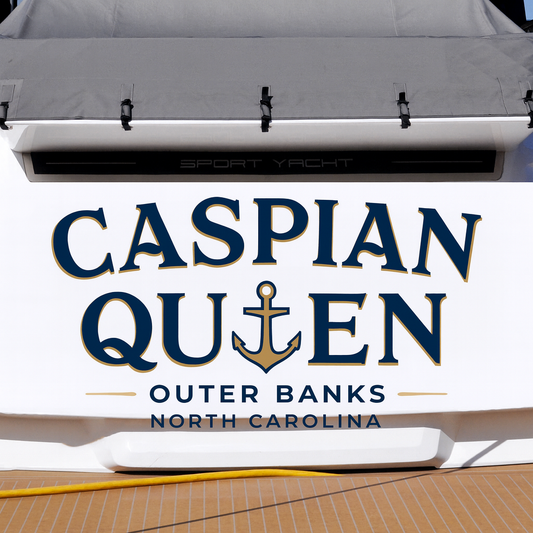 Custom Boat Stern Decal Sticker Sign | Boat Stern Name & Hailing City (Port) Sign