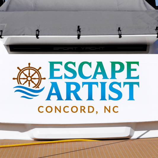 Custom Boat Stern Decal Sticker Sign | Boat Stern Name & Hailing City (Port) Sign