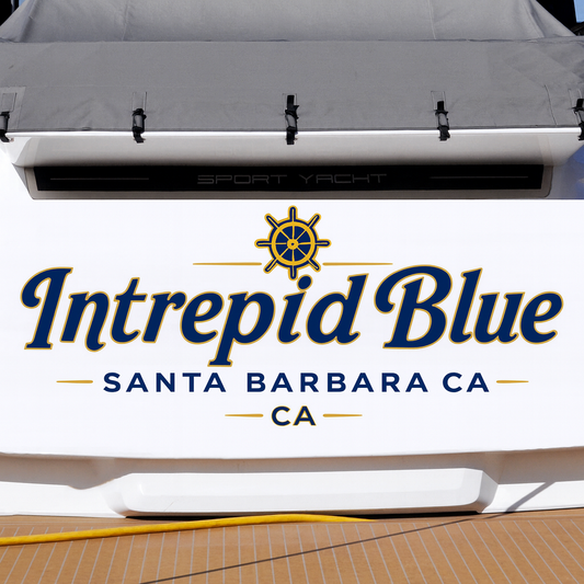 Custom Boat Stern Decal Sticker Sign | Boat Stern Name & Hailing City (Port) Sign