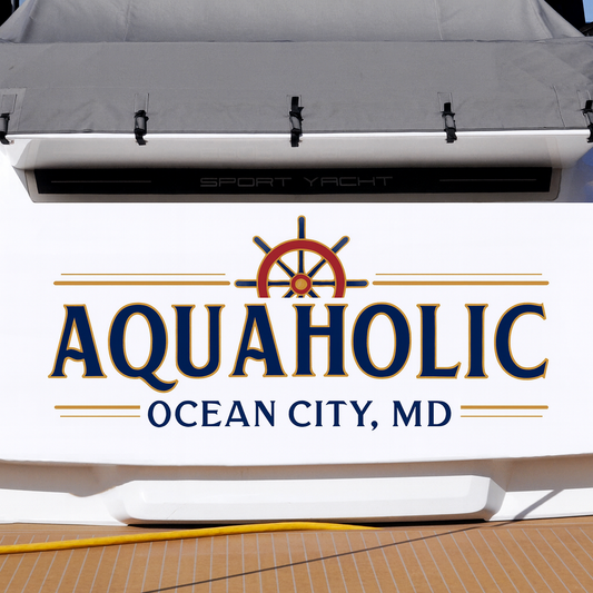 Custom Boat Stern Decal Sticker Sign | Boat Stern Name & Hailing City (Port) Sign