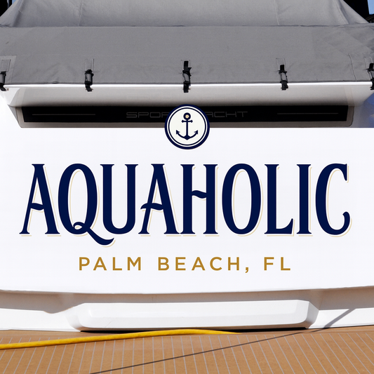 Custom Boat Stern Decal Sticker Sign | Boat Stern Name & Hailing City (Port) Sign