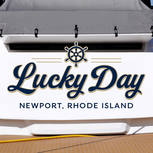 Custom Boat Stern Decal Sticker Sign | Boat Stern Name & Hailing City (Port) Sign
