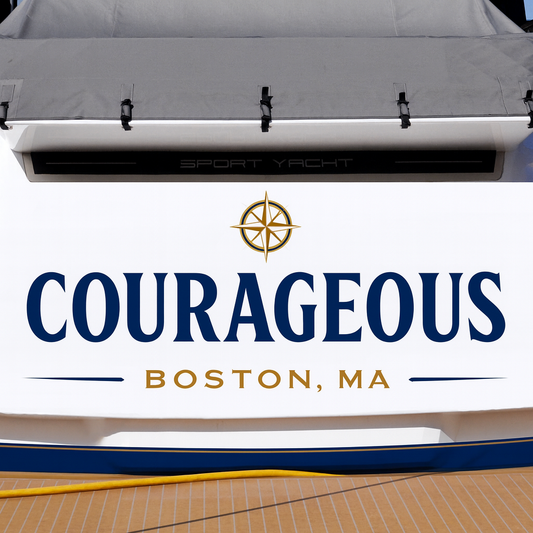 Custom Boat Stern Decal Sticker Sign | Boat Stern Name & Hailing City (Port) Sign