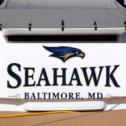 Custom Boat Stern Decal Sticker Sign | Boat Stern Name & Hailing City (Port) Sign