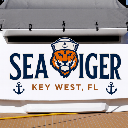 Custom Boat Stern Decal Sticker Sign | Boat Stern Name & Hailing City (Port) Sign