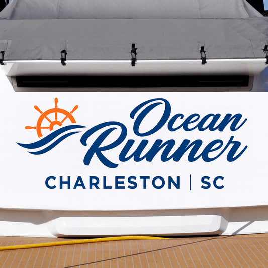 Custom Boat Stern Decal Sticker Sign | Boat Stern Name & Hailing City (Port) Sign