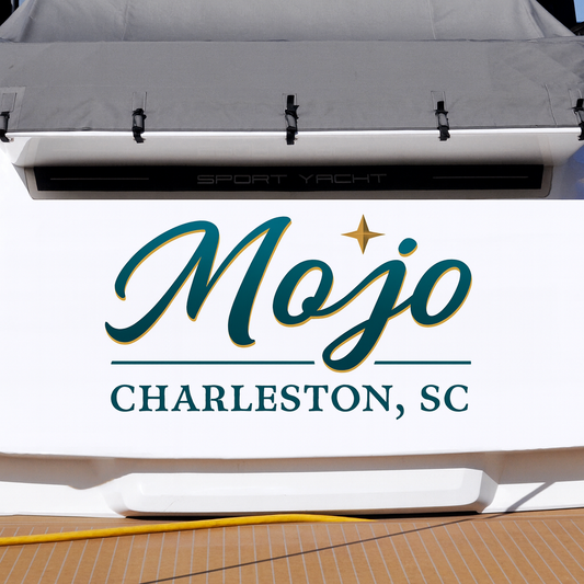 Custom Boat Stern Decal Sticker Sign | Boat Stern Name & Hailing City (Port) Sign