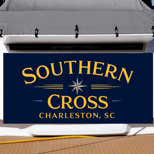 Custom Boat Stern Decal Sticker Sign | Boat Stern Name & Hailing City (Port) Sign