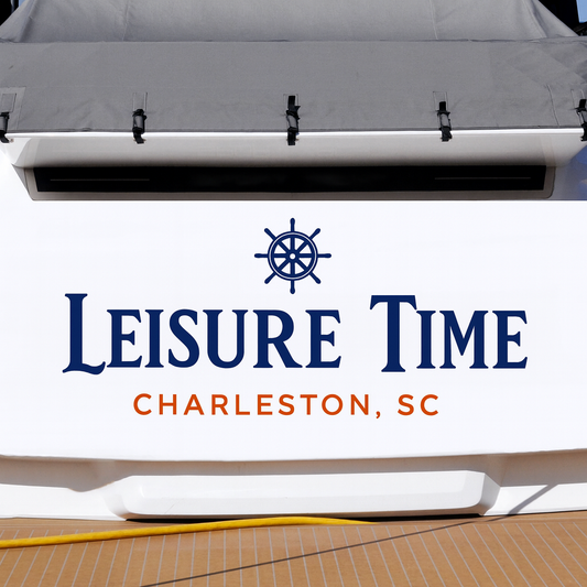 Custom Boat Stern Decal Sticker Sign | Boat Stern Name & Hailing City (Port) Sign
