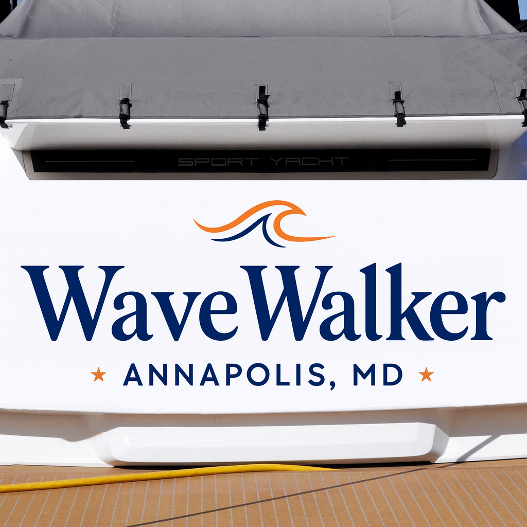 Custom Boat Stern Decal Sticker Sign | Boat Stern Name & Hailing City (Port) Sign