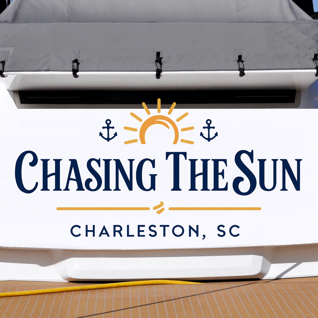 Custom Boat Stern Decal Sticker Sign | Boat Stern Name & Hailing City (Port) Sign