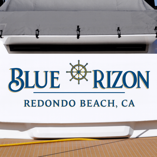Custom Boat Stern Decal Sticker Sign | Boat Stern Name & Hailing City (Port) Sign