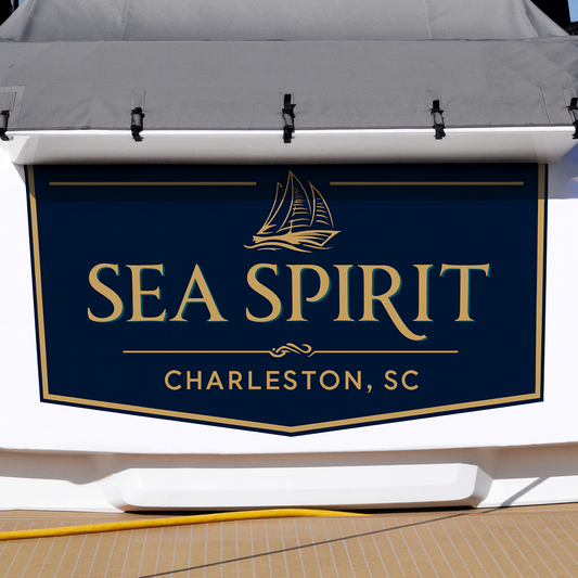 Custom Boat Stern Decal Sticker Sign | Boat Stern Name & Hailing City (Port) Sign