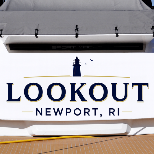 Custom Boat Stern Decal Sticker Sign | Boat Stern Name & Hailing City (Port) Sign