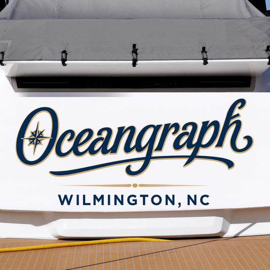 Custom Boat Stern Decal Sticker Sign | Boat Stern Name & Hailing City (Port) Sign
