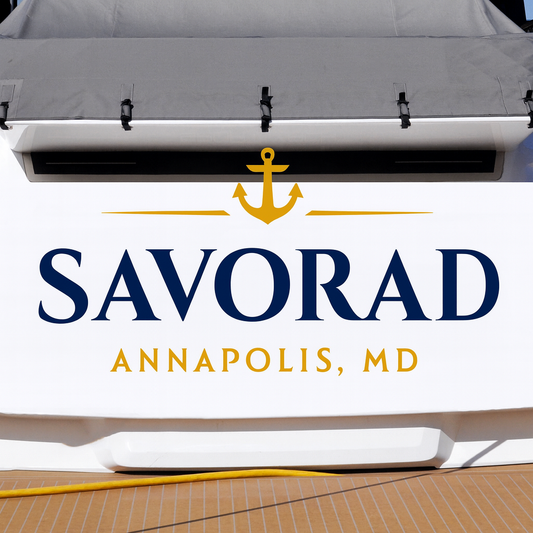 Custom Boat Stern Decal Sticker Sign | Boat Stern Name & Hailing City (Port) Sign