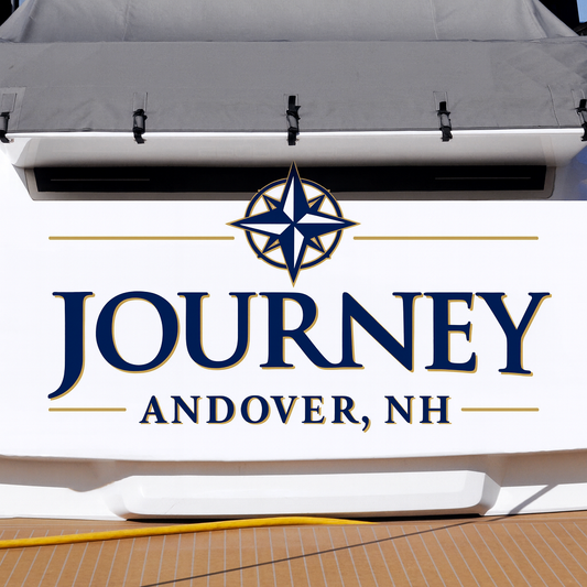 Custom Boat Stern Decal Sticker Sign | Boat Stern Name & Hailing City (Port) Sign