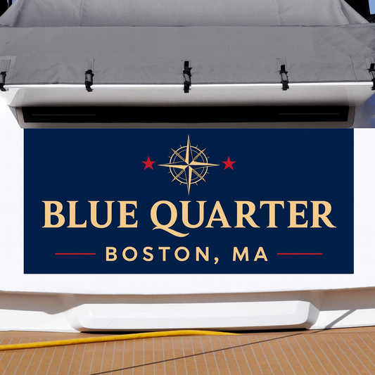 Custom Boat Stern Decal Sticker Sign | Boat Stern Name & Hailing City (Port) Sign