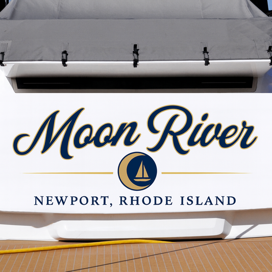 Custom Boat Stern Decal Sticker Sign | Boat Stern Name & Hailing City (Port) Sign