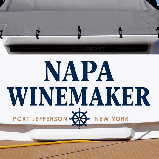 Custom Boat Stern Decal Sticker Sign | Boat Stern Name & Hailing City (Port) Sign