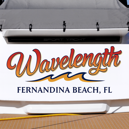 Custom Boat Stern Decal Sticker Sign | Boat Stern Name & Hailing City (Port) Sign