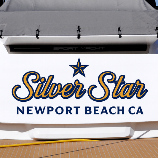 Custom Boat Stern Decal Sticker Sign | Boat Stern Name & Hailing City (Port) Sign