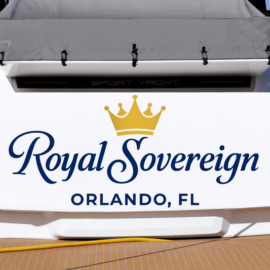 Custom Boat Stern Decal Sticker Sign | Boat Stern Name & Hailing City (Port) Sign